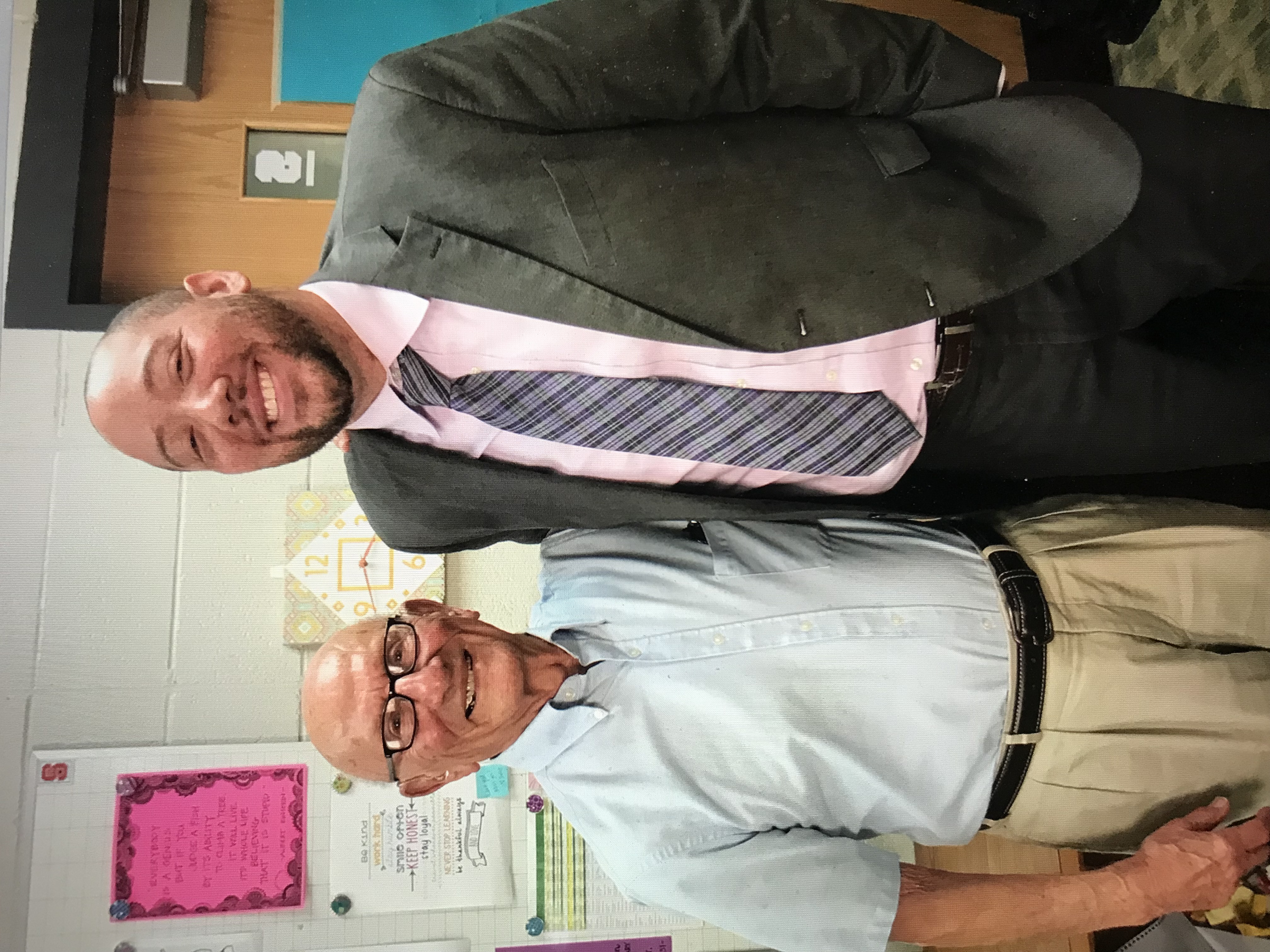 Mr. Kahdy with Will Chavis, a former Enloe principal and Wake County Principal of the Year