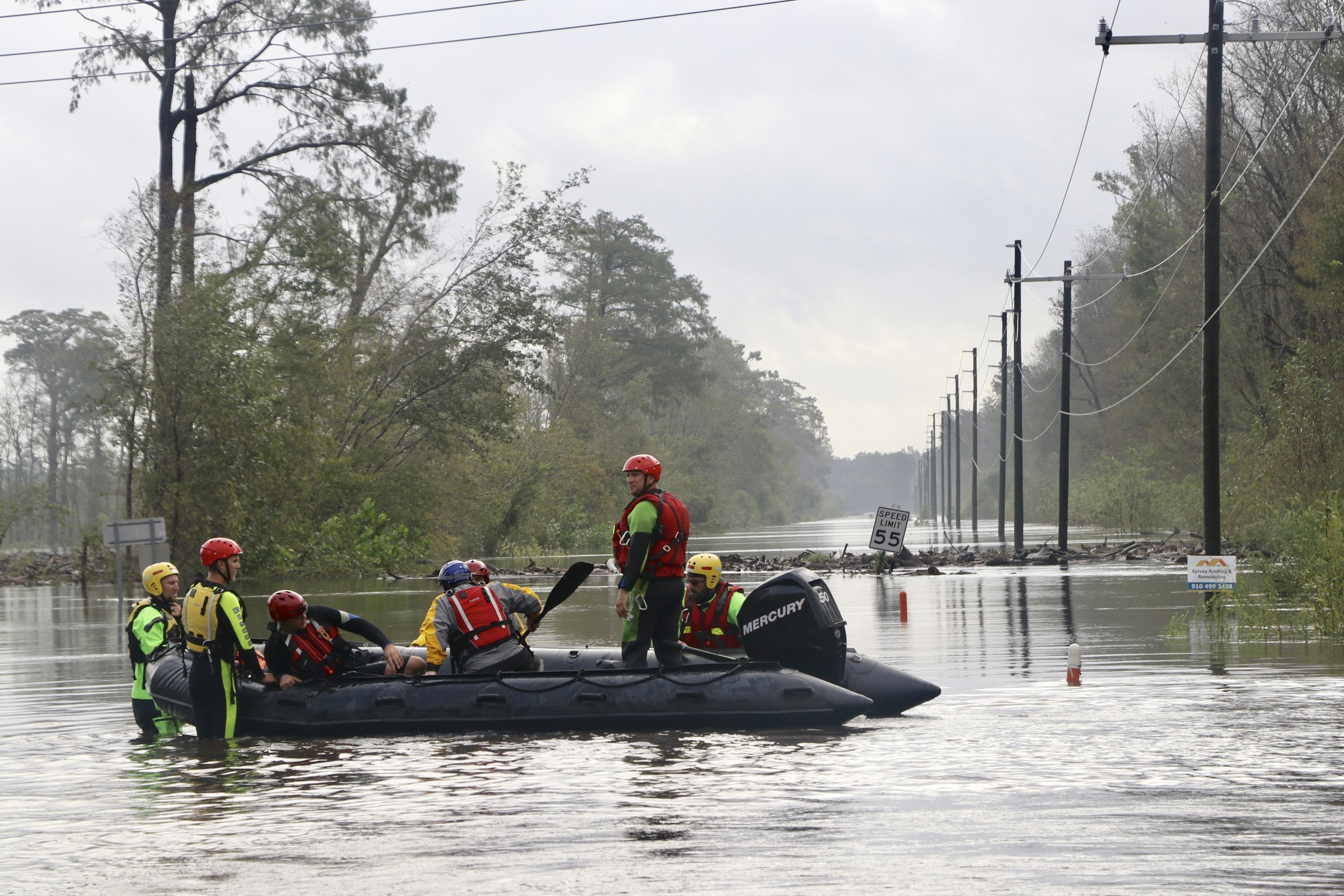 Flooding in Whiteville after Hurricane Florence in 2018.