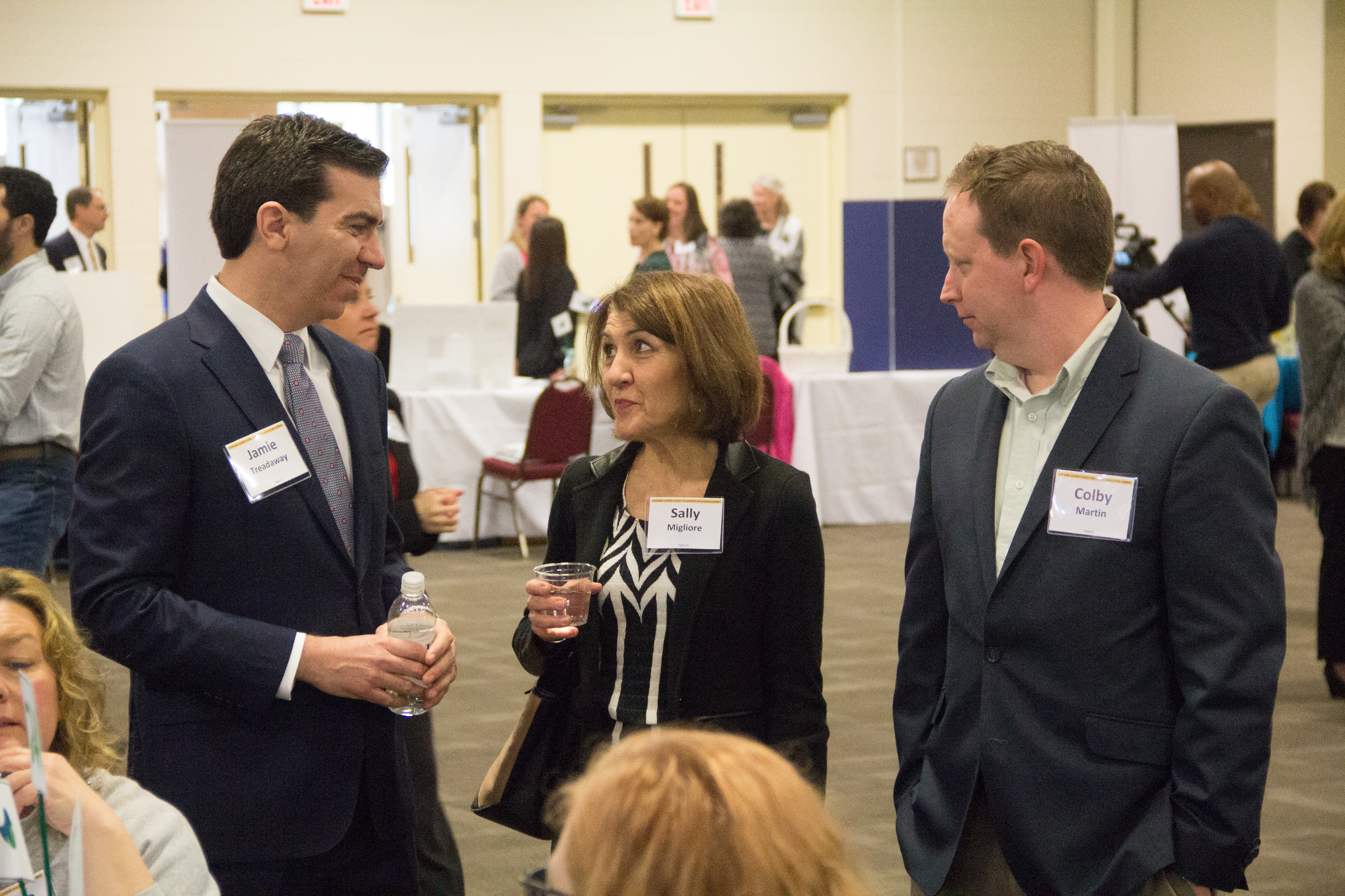 Pictured (left to right) are: Jamie Treadaway, Sally Migliore and Colby Martin at the Catawba County Early Childhood Education Summit.