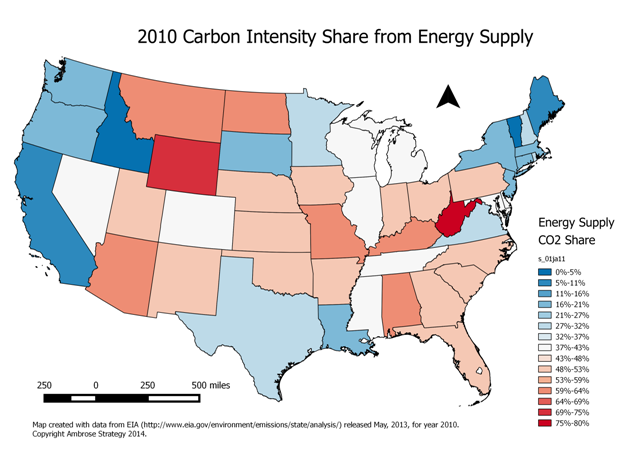 2010 Carbon Intensity from Electricity Generation