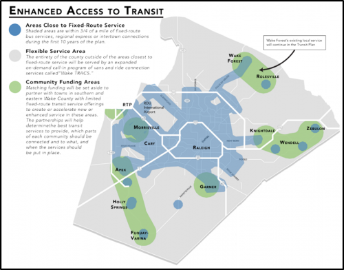 Community Funding Areas Program - Wake Transit Plan Map