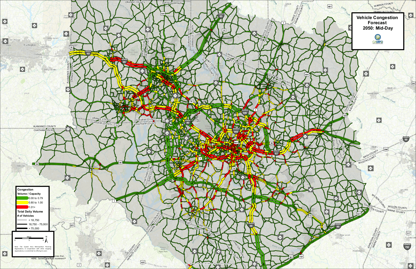 2050 Roadways Congestion Forecast