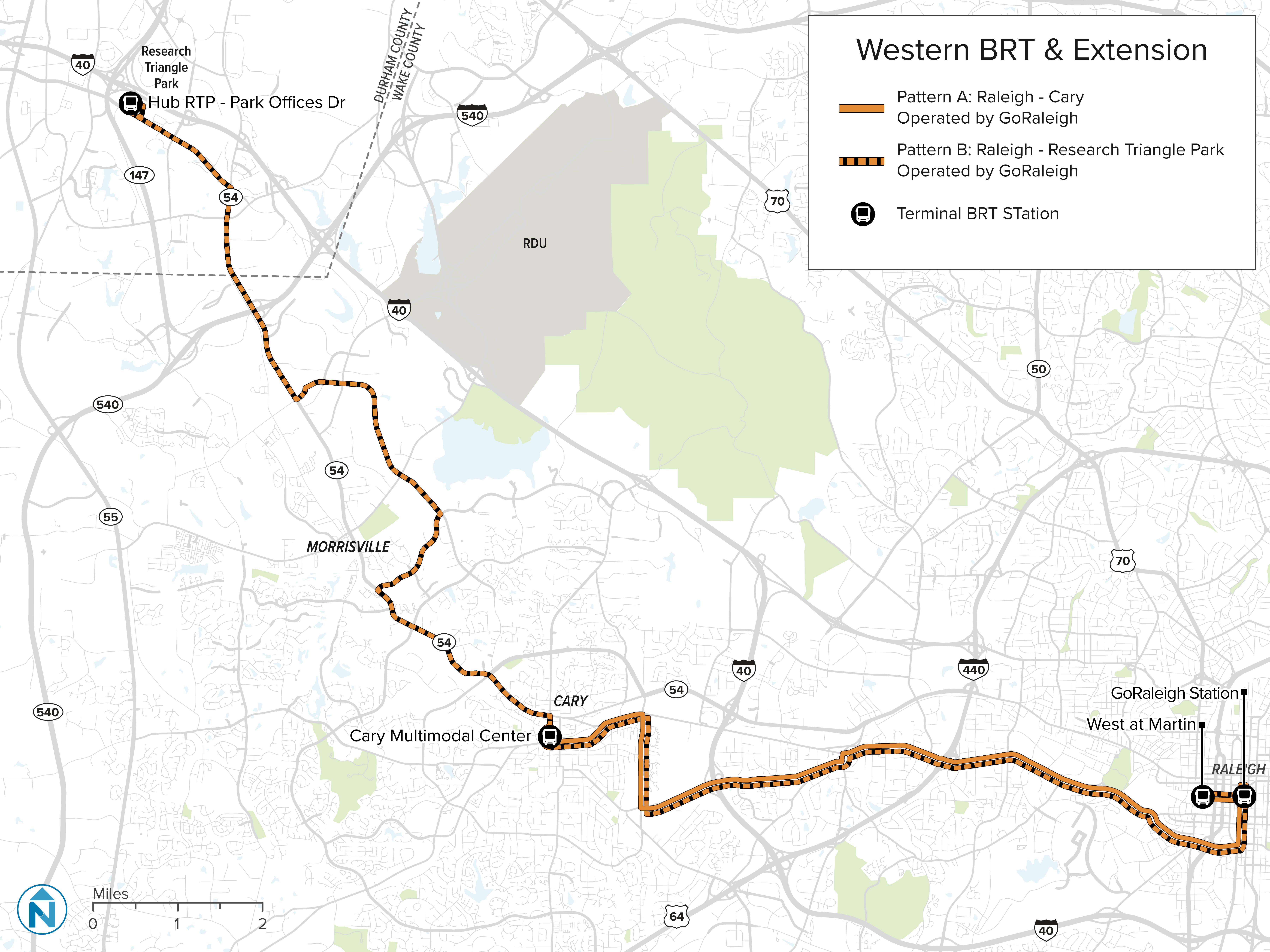 Map of Recommended Locally Preferred Alternative