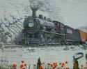 Creeper Train Mural by Stephen Shoemaker in West Jefferson