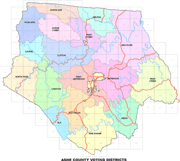 Precinct Map Ashe County