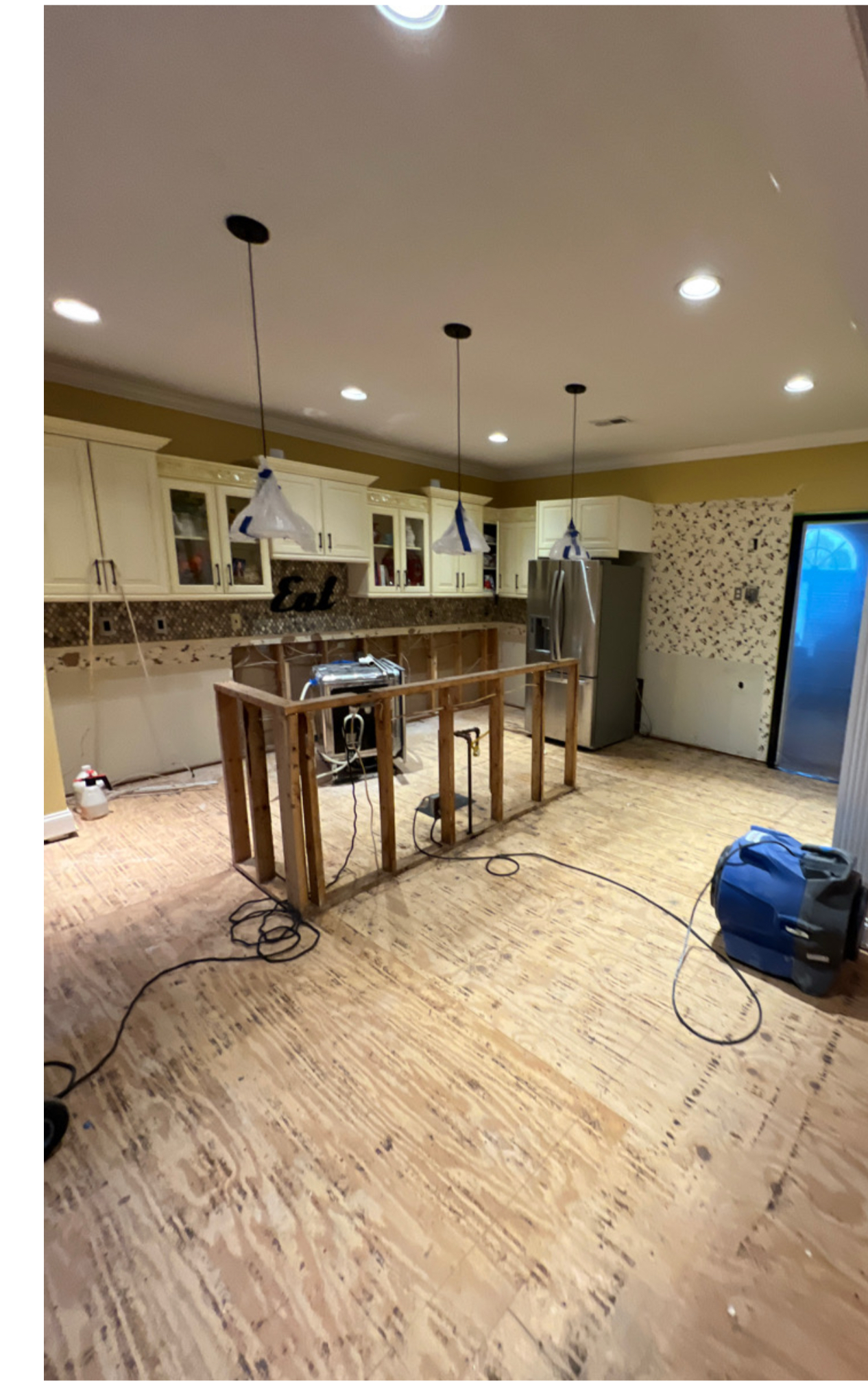 Before - Kitchen Flood