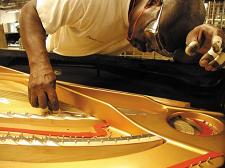 hand crafting a piano