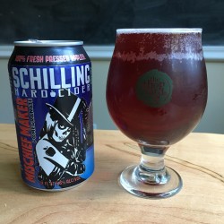 Schilling Hard Cider Mischief Maker in The Hop Yard glass