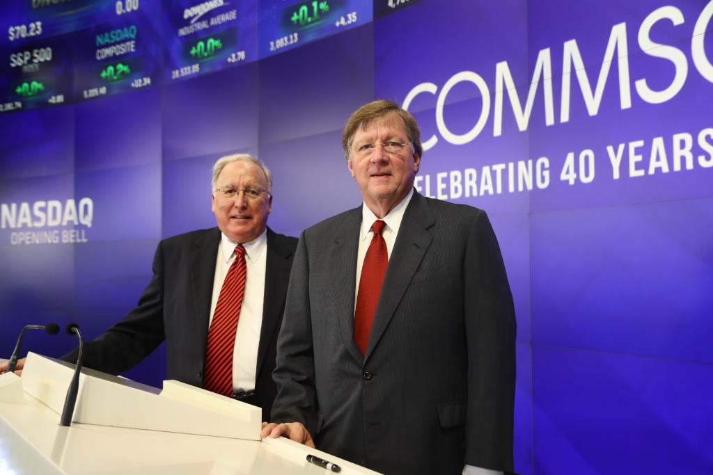 CommScope's Frank Drendel and Eddie Edwards opening the NASDAQ market August 10, 2016