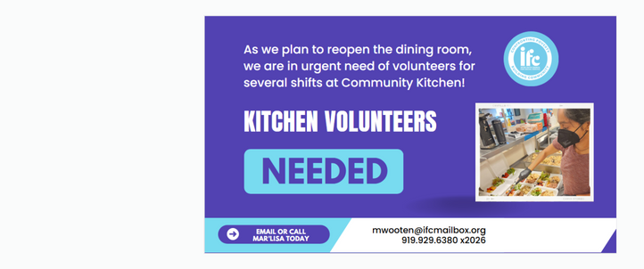 Kitchen Volunteers Needed