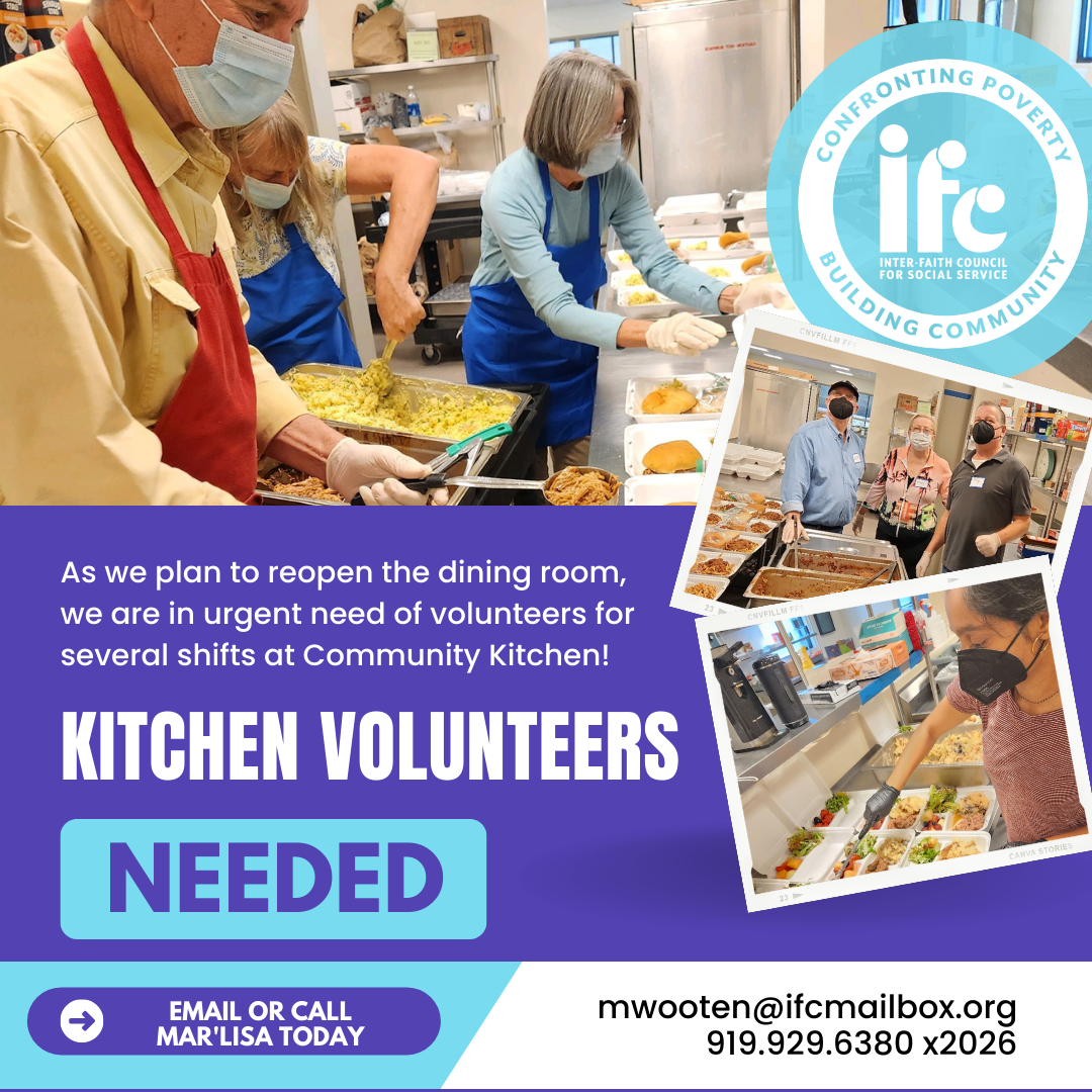 Volunteer Inter Faith Council For Social Service   Kitchen Volunteers Needed 