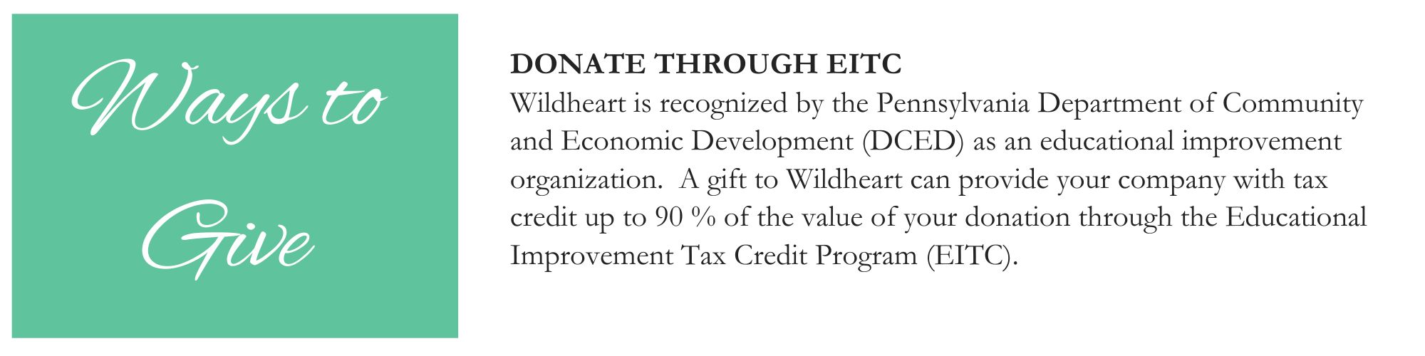Donate through EITC