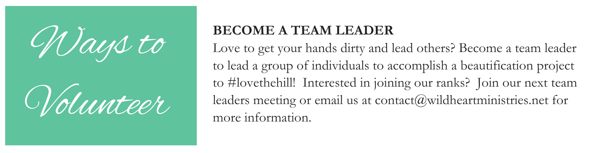 Become A Team Leader